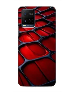 Чехол для Vivo Y21 / Y21s с картинкой «Красная глянцевая сетка»