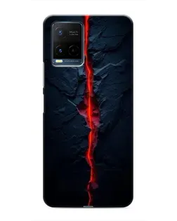 Чехол для Vivo Y21 / Y21s с картинкой «Kрасная лавовая трещина»