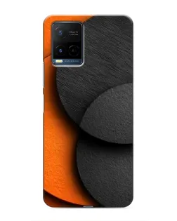 Чехол для Vivo Y21 / Y21s с картинкой «Геометрия оранжевых кругов»