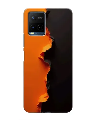 Чехол для Vivo Y21 / Y21s с картинкой «Оранжевый разлом» Чехол для Vivo Y21 / Y21s с картинкой «Оранжевый разлом»