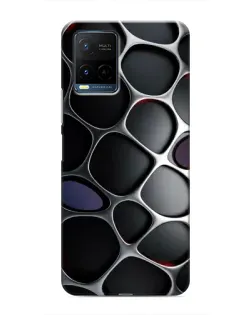 Чехол для Vivo Y21 / Y21s с картинкой «Объемная темная решетка»