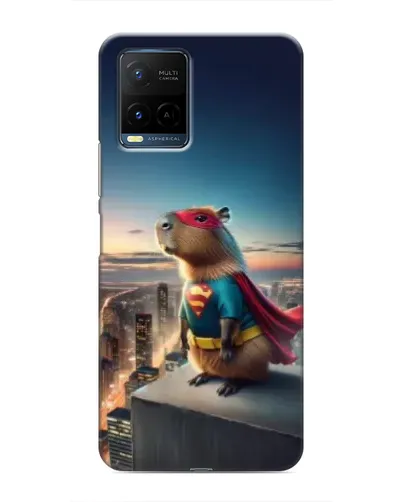 Чехол для Vivo Y21 / Y21s с картинкой «Капи-мен супергерой»
