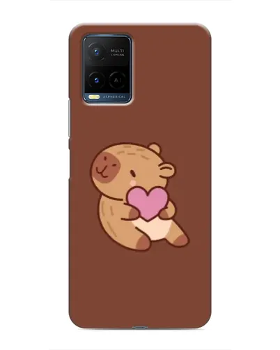 Чехол для Vivo Y21 / Y21s с картинкой «Капибара с сердцем»