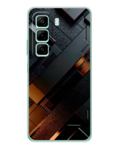 Чехол для Vivo Y21d с картинкой «Черные геометрические блоки» Чехол для Vivo Y21d с картинкой «Черные геометрические блоки»