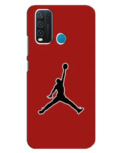 Чехол для Vivo Y30 с картинкой «Jordan Red Back»