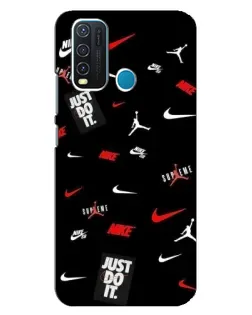 Чехол для Vivo Y30 с картинкой «Nike Mix Pattern»