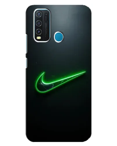 Чехол для Vivo Y30 с картинкой «Неоновый контур Nike»