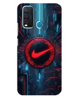 Чехол для Vivo Y30 с картинкой «Техногенный стиль Nike»