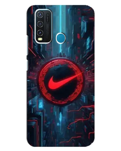 Чехол для Vivo Y30 с картинкой «Техногенный стиль Nike»