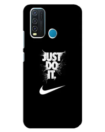 Чехол для Vivo Y30 с картинкой «Текстовый принт Nike»