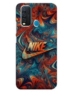 Чехол для Vivo Y30 с картинкой «Nike в абстракции»
