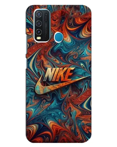 Чехол для Vivo Y30 с картинкой «Nike в абстракции»