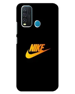 Чехол для Vivo Y30 с картинкой «Золотой логотип Nike»