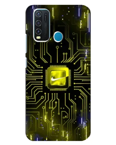 Чехол для Vivo Y30 с картинкой «Nike — золотая искра»