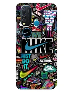 Чохол для Vivo Y30 з картинкою «Яскравий колаж Nike»