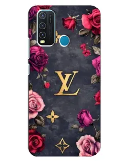 Чохол для Vivo Y30 з картинкою «Квітковий Louis Vuitton»