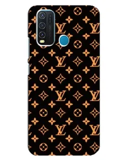 Чохол для Vivo Y30 з картинкою «Золота монограма LV»