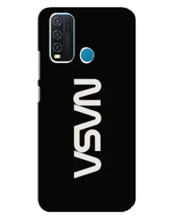 Чехол для Vivo Y30 с картинкой «NASA — вертикальный логотип»