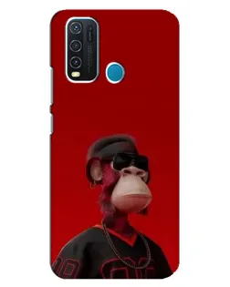 Чехол для Vivo Y30 с картинкой «Bored Ape в красном» Чехол для Vivo Y30 с картинкой «Bored Ape в красном»