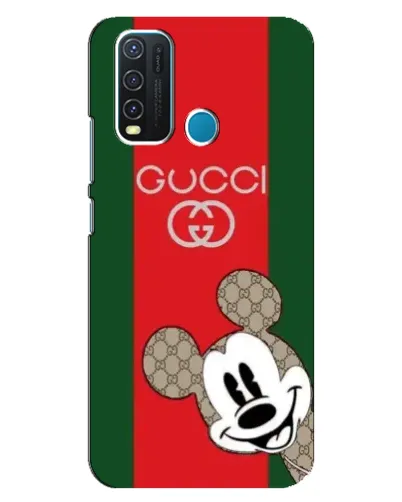 Чехол для Vivo Y30 с картинкой «Gucci — полосы и Микки»