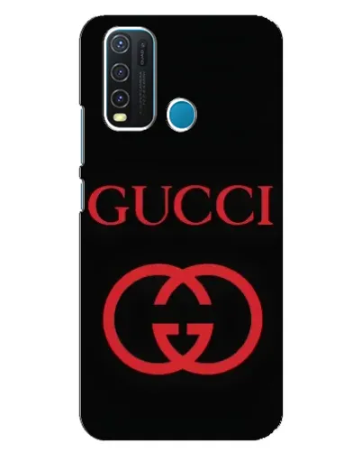 Чехол для Vivo Y30 с картинкой «Gucci — красный логотип»