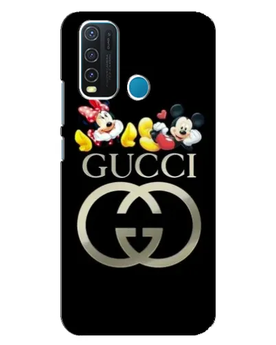 Чехол для Vivo Y30 с картинкой «Gucci — герои Disney»