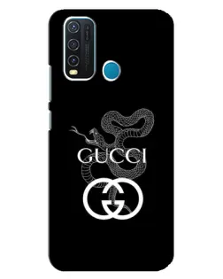 Чехол для Vivo Y30 с картинкой «Gucci — серебряная змея»