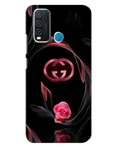 Чехол для Vivo Y30 с картинкой «Gucci — неоновая роза»