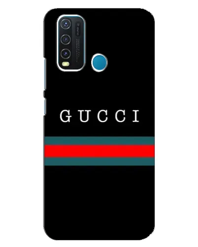 Чехол для Vivo Y30 с картинкой «Gucci — красный пояс»