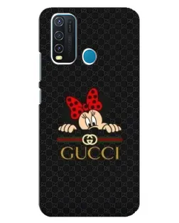 Чехол для Vivo Y30 с картинкой «Минни Маус Gucci — черный»