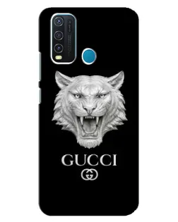 Чехол для Vivo Y30 с картинкой «Gucci — серебряный лев»