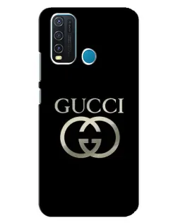 Чехол для Vivo Y30 с картинкой «Gucci — золото на черном»