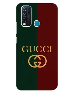 Чехол для Vivo Y30 с картинкой «Gucci — темно-зеленый градиент»