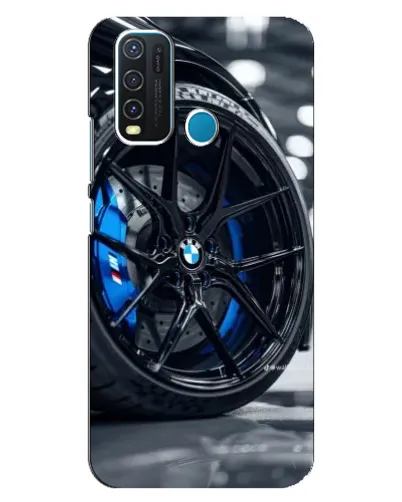 Чехол для Vivo Y30 с картинкой «Колесо BMW вблизи»