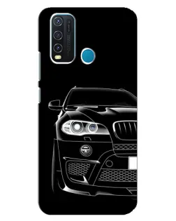 Чехол для Vivo Y30 с картинкой «Темный силуэт BMW»