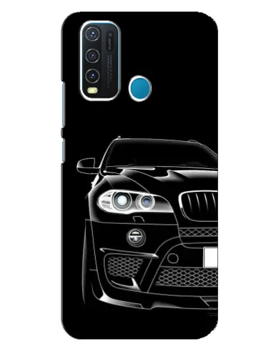 Чехол для Vivo Y30 с картинкой «Темный силуэт BMW»