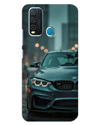 Чехол для Vivo Y30 с картинкой «BMW в огнях города»