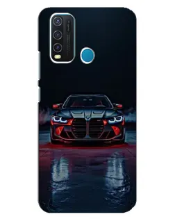 Чехол для Vivo Y30 с картинкой «BMW на мокрой дороге»