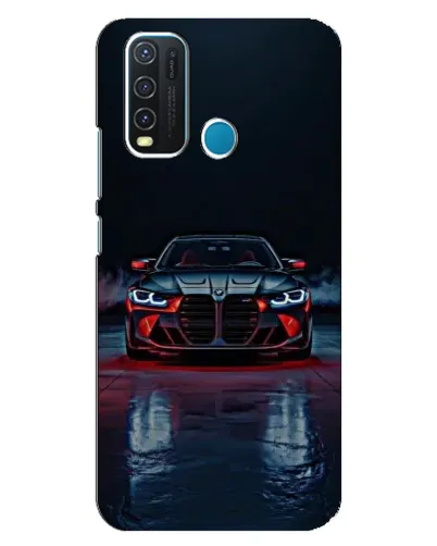 Чехол для Vivo Y30 с картинкой «BMW на мокрой дороге»