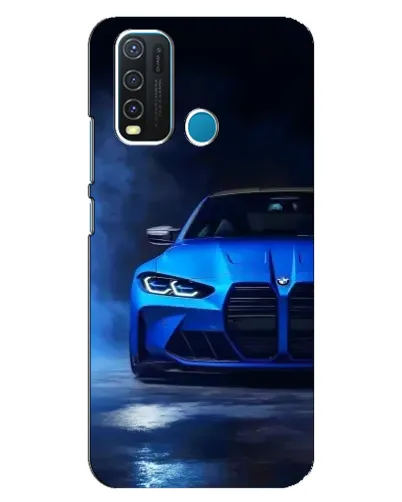 Чехол для Vivo Y30 с картинкой «Голубая BMW M4»