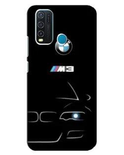 Чехол для Vivo Y30 с картинкой «Минималистичный принт BMW M3»