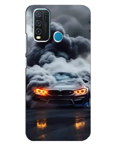 Чехол для Vivo Y30 с картинкой «BMW в дыму»