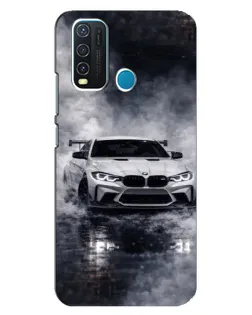 Чехол для Vivo Y30 с картинкой «BMW сквозь туман»