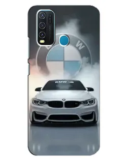 Чохол для Vivo Y30 з картинкою «BMW в білому диму»