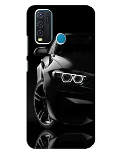 Чохол для Vivo Y30 з картинкою «Чорна BMW — профіль»