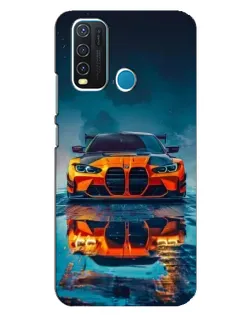 Чохол для Vivo Y30 з картинкою «BMW — золота емблема»