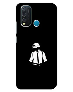 Чехол для Vivo Y30 с картинкой «PUBG — белый шлем»