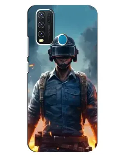 Чехол для Vivo Y30 с картинкой «PUBG — реалистичный герой»