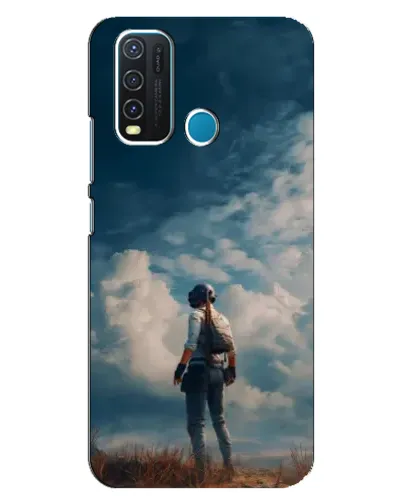 Чехол для Vivo Y30 с картинкой «Герой PUBG на скале»