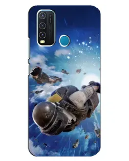 Чехол для Vivo Y30 с картинкой «Десант PUBG — прыжок»